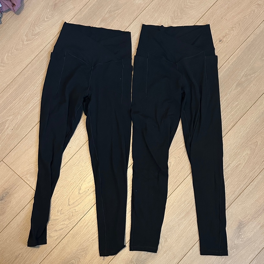 Aerie Black High Waisted Leggings with pockets (Set of 2!)